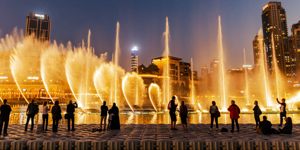 Boardwalk fountain show Burj Khalifa Dubai