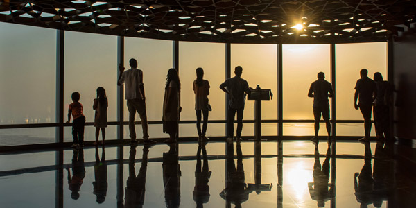 floor 125 at the top of the Burj Khalifa Dubai