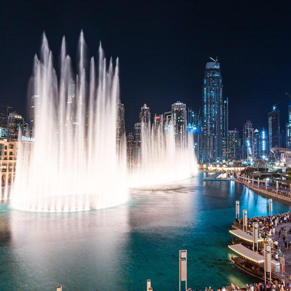 Fountain show at Burj Khalifa Dubai
