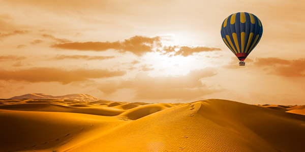     Desert Sunrise in a Hot Air Balloon around Dubai
